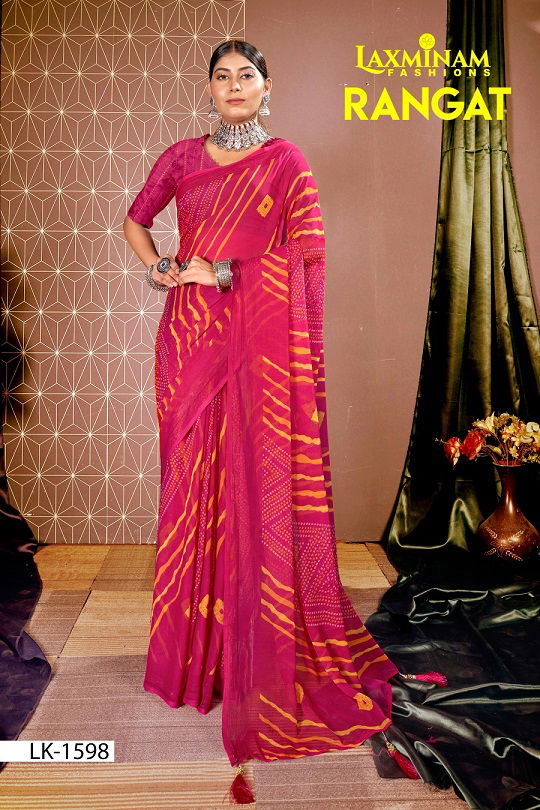 Laxminam Rangat Daily Wear Printed Sarees Catalog